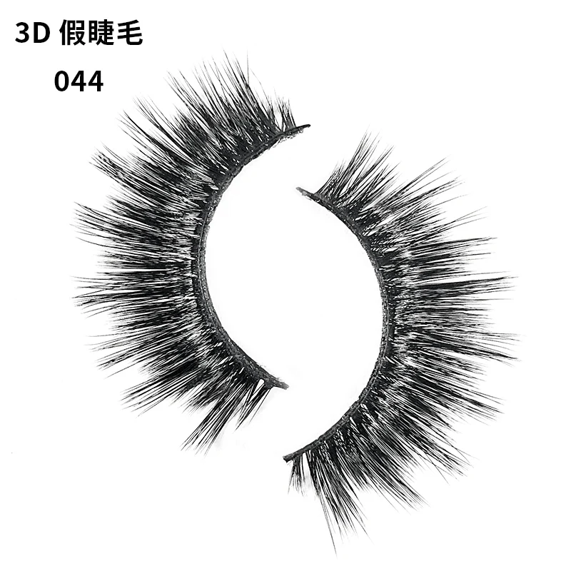 2018 New style 100% Real siberian 3D Mink Fur strip Cross false eyelash Long individual Eyelashes beautiful makeup tool 044 | Красота и