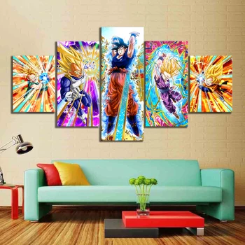 

Home Decoration Canvas Printed Poster Dragon Ball Super Saiyan Anime Modular Painting Modern Wall Art HD Pictures Living Room