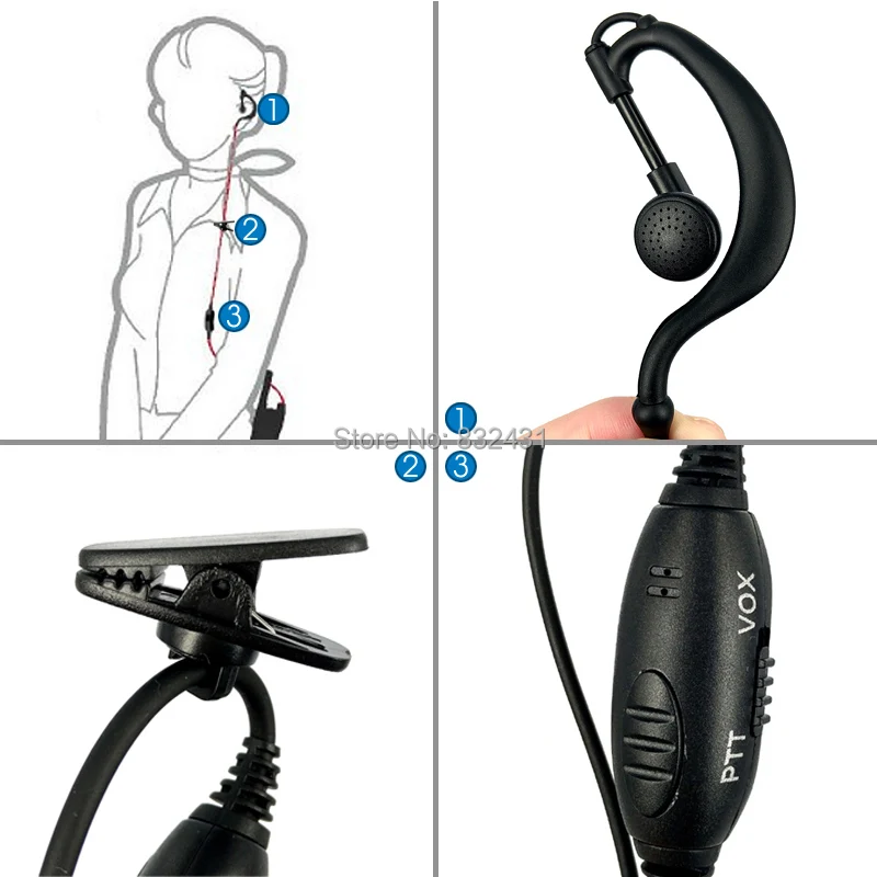 Earhook earphone for Motorola Walkie Talkie MTP700 8 IMG_20170106_1859211