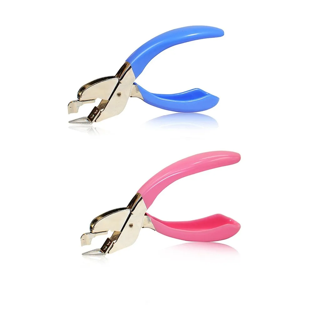 Blue Pink Creative Metal Comfortable Handheld Staple Remover School
