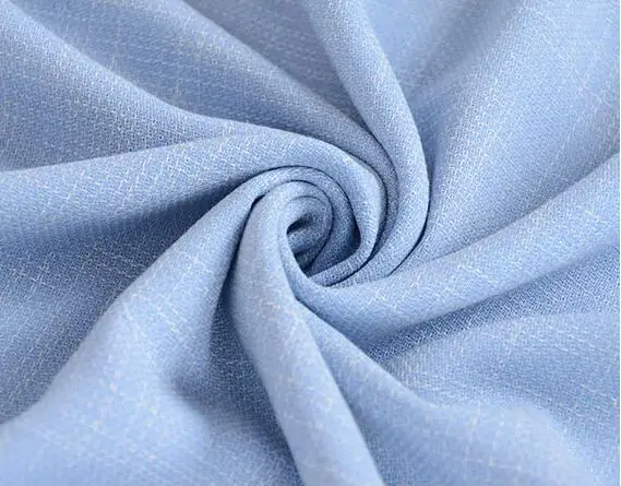 

Fashion Light blue Blended wool linen fabric suit coat ,printing Textile hollandais african sequin Christmas cloak fabric A126