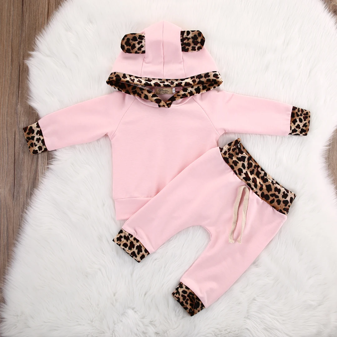 2pcs-suit-baby-girl-clothing-sets-Newborn-Baby-Girls-Pink-Long-Sleeve-leopard-Hoodie-SweatshirtPants-Outfits-Set-1