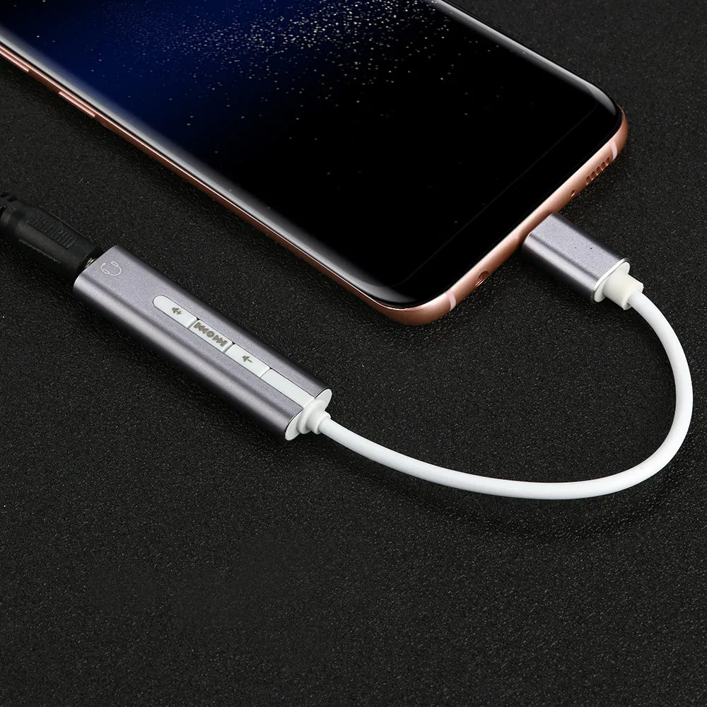 Внешний Тип C Usb звуковая карта USB C 3,5 мм аудио разъем для наушников микрофонный адаптер для телефона Android для samsung#5 ￥