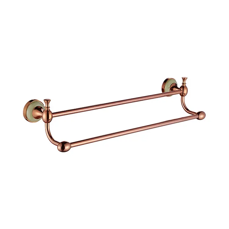 12-PCS-Rose-gold-Brass-Marble-Bathroom-hardware-accessories-set-Towel-rack-Clothes-hook-Paper-holder