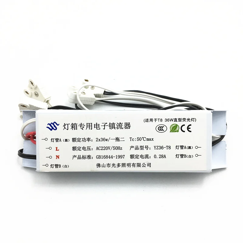 T8 Electronic Ballasts 20w 30w 40w Universal 220V 50Hz Neon Lamp