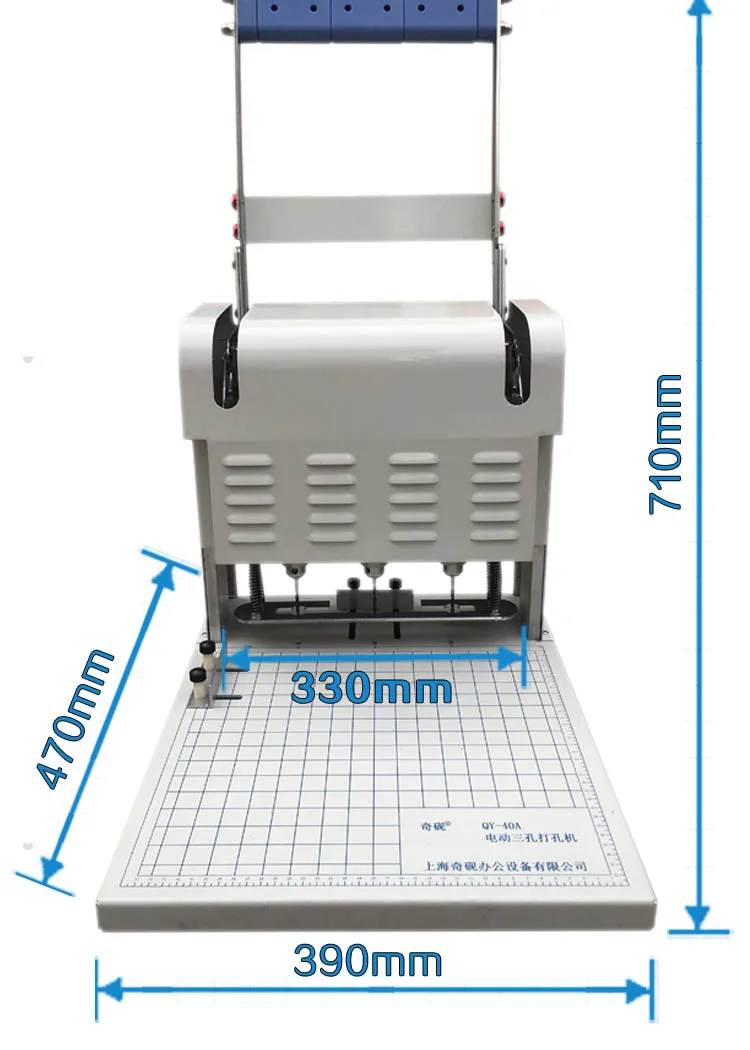 220 В электрическая трехярусная пробивная машина для переплетения файлов 3 мм сверлильная машина для переплетения проволоки машина для пробивания бумаги машина для QY-40A