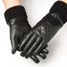 Модные деловые специальные кожаные козья кожа сенсорные перчатки в сеточку леди локомотив перчатки от холода