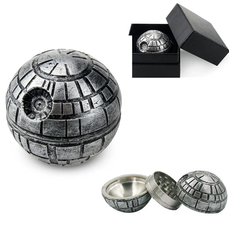 2019 новые Star Wars Death Star шлифовальные станки цинковый сплав дробилка для трав и специй 3 слоя 50 мм Горячие аксессуары для сигарет WIith коробка