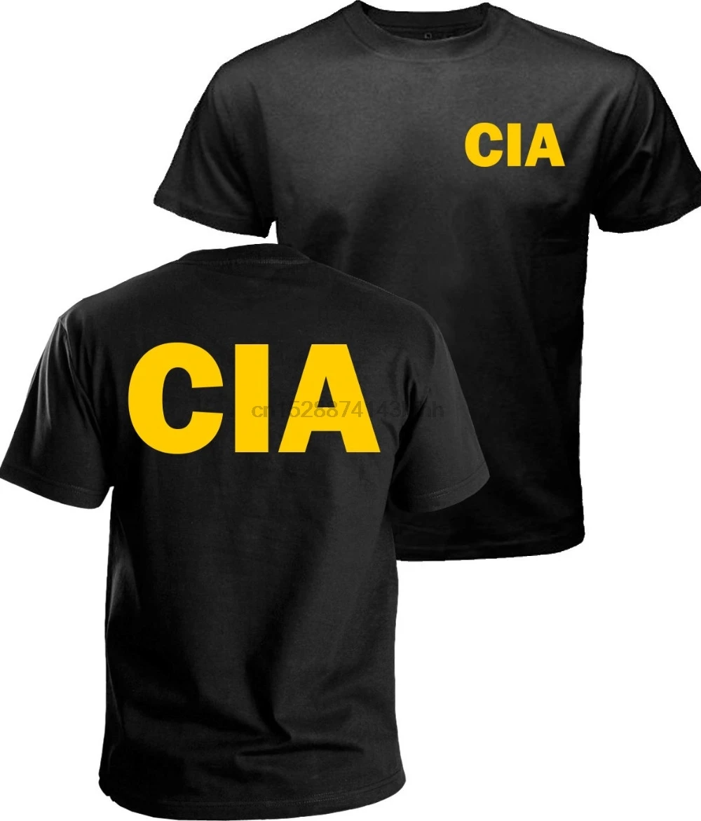 Hot Sale Fashion CIA T-shirt Government Agent Secret Service Police FBI Print Casual T-Shirt Men Brand | Мужская одежда