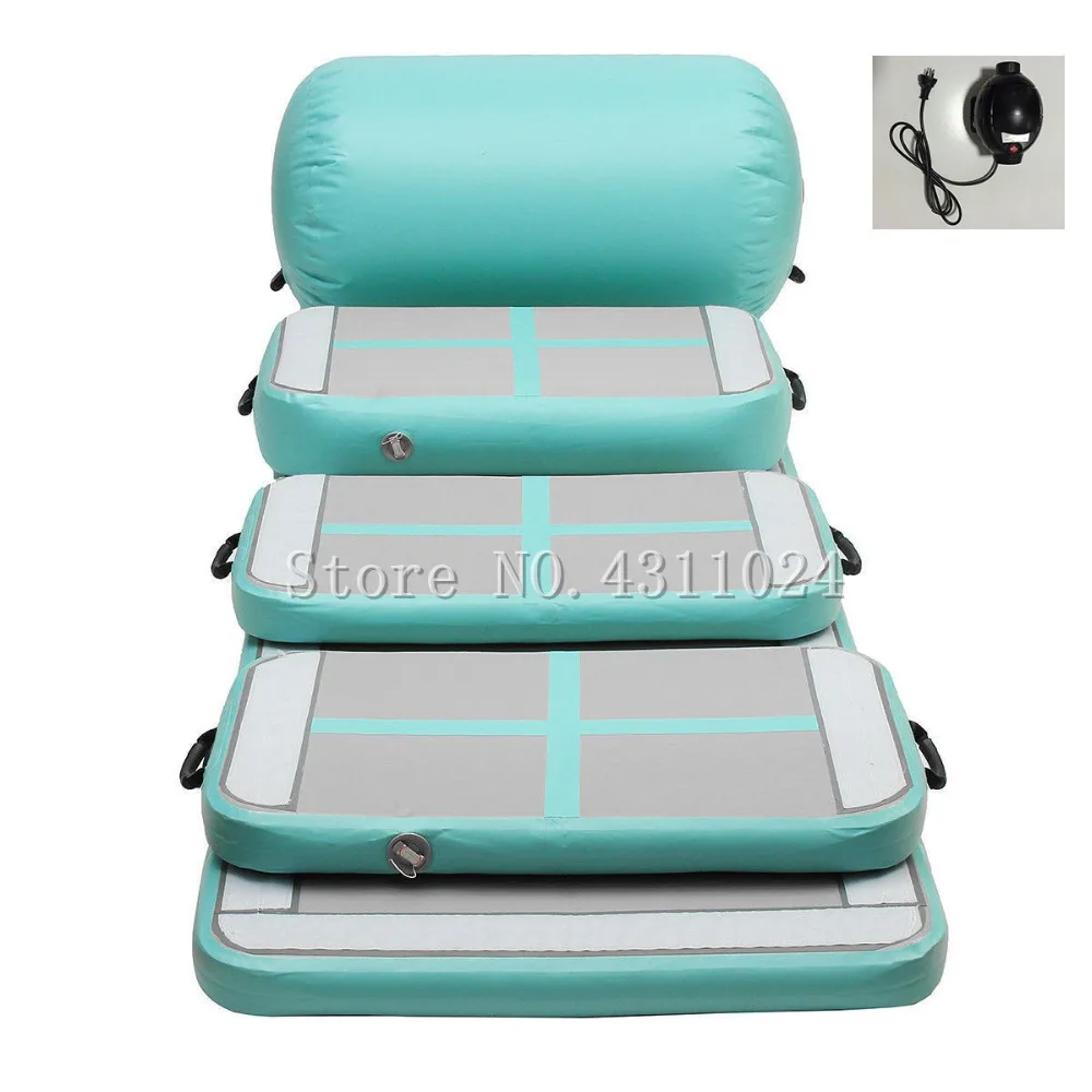 الشحن مجانا نفخ الجمباز حصيرة الهواء المتدفقة تراجع مسار المسار مجموعة الهواء الطابق حصيرة نفخ الهواء للمنزل/التشجيع