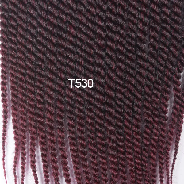 TOMO 22 корня/упаковка Сенегальские крученые волосы для наращивания синтетические Омбре косички волосы Гавана крученые косички - Цвет: T1B/530
