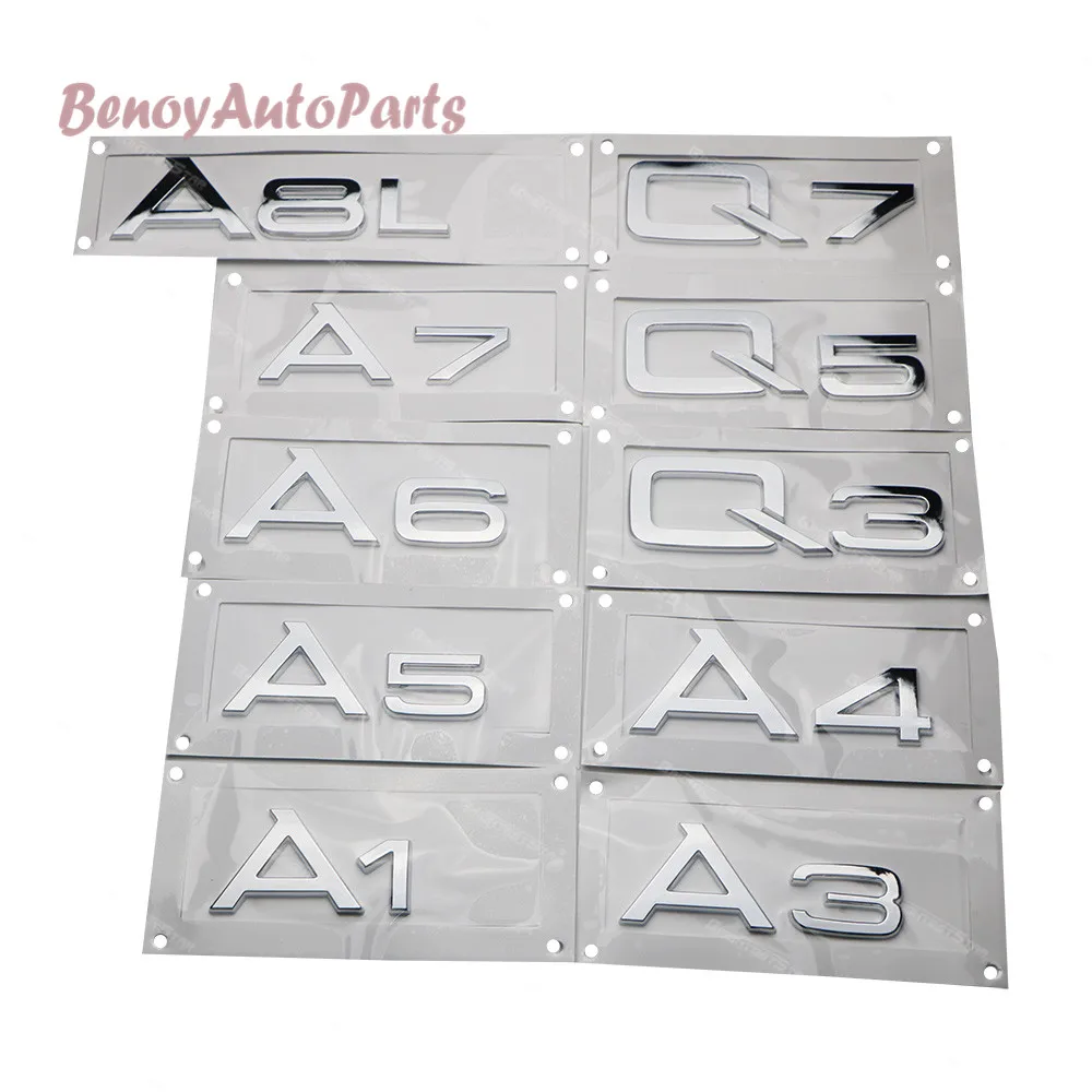 

Original Trunk Logo Metal Logo For Audi A1 A3 A4 A5 A6 A7 A8 Q3 Q5 Q7 Car Rear Decoration Emblem Badge Car Styling