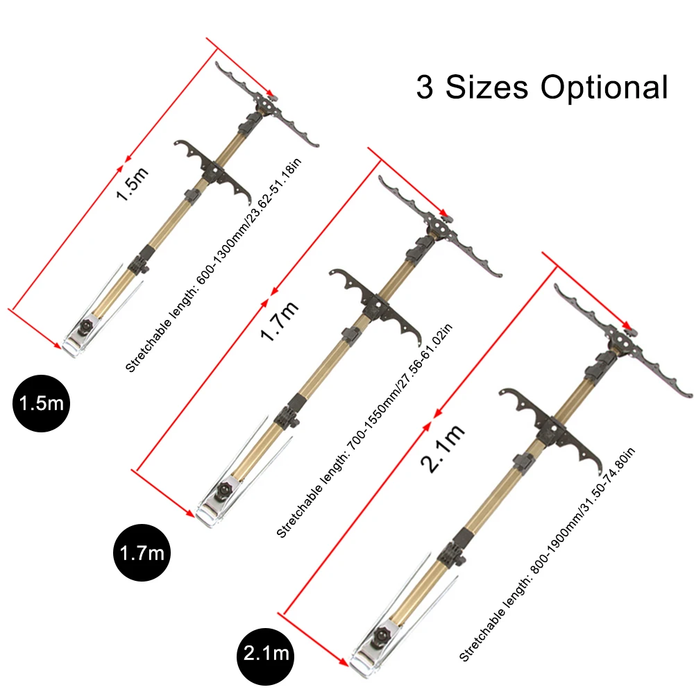 Держатель для удочки из алюминиевого сплава многофункциональный регулируемый выдвижной держатель для удочки, держатель для удочки, аксессуар для рыбалки
