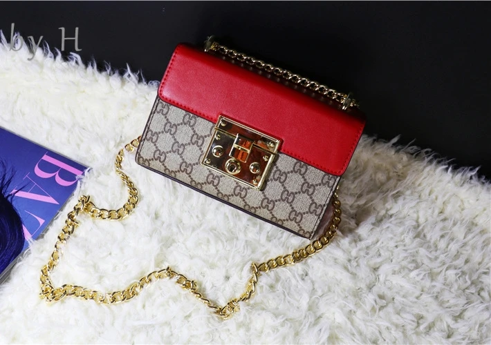 

by H luxury bag 2019 womens mini shoulder bag golden lock flower print cross body messenger bag ladies mini clutch metal chain