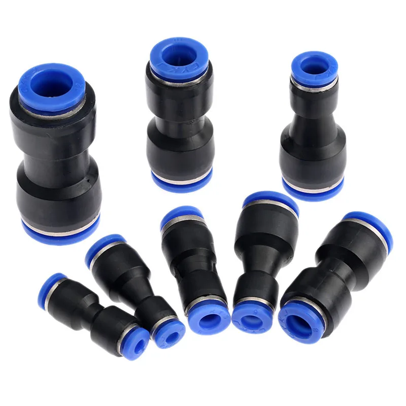 Pneumatic Fittings Push In Straight Reducer Connectors
