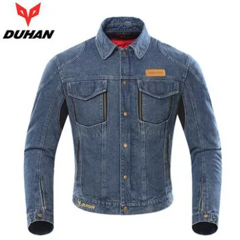 

Men/Women Jean DUHAN Motorcycle Riding Jackets Fashion Casual Moto racing jacket Wear-resistant Breathable Jean Jacket