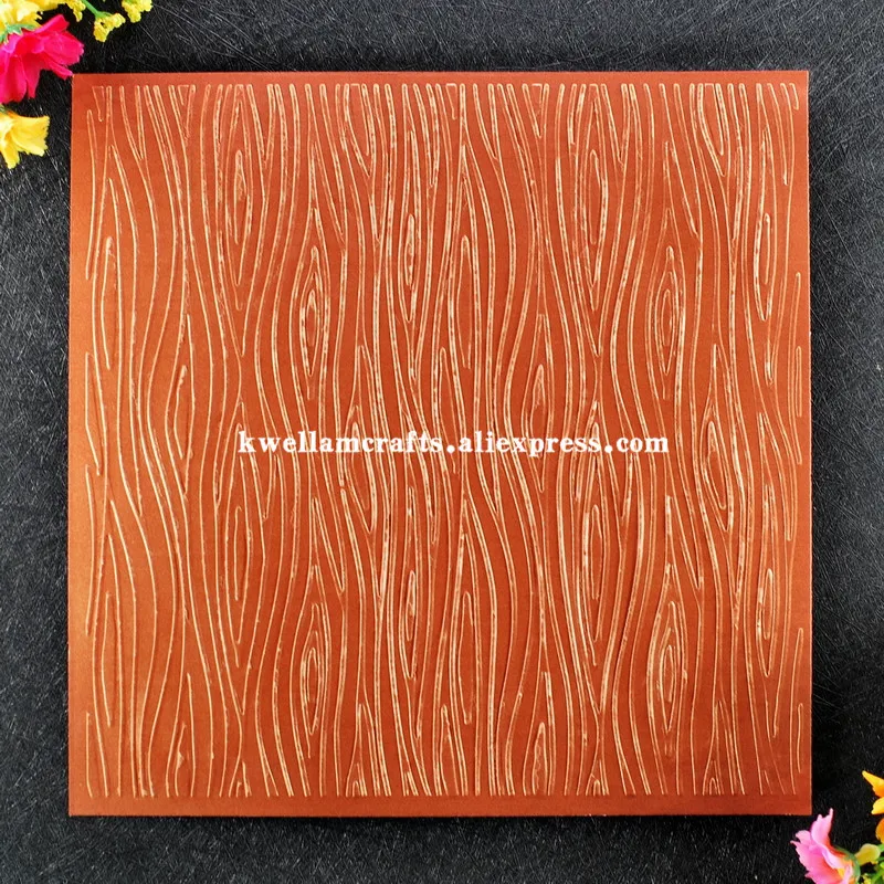 

Large Size Wood grain Plastic Embossing Folder For Scrapbook DIY Album Card Tool Plastic Template 19.8x19.8cm 8092504