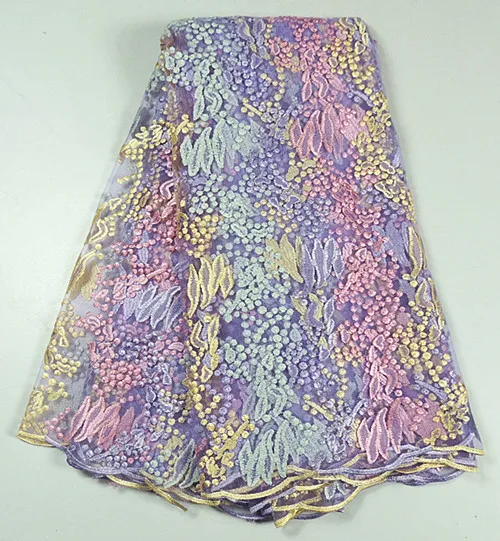 African mesh tulle lace embroidered high quality net lace fabric for