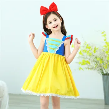 

2019 Summer Princess Snow White Dresses Girls Kids Halloween Party Birthday Costume Fancy Dress 3-7 Years Children