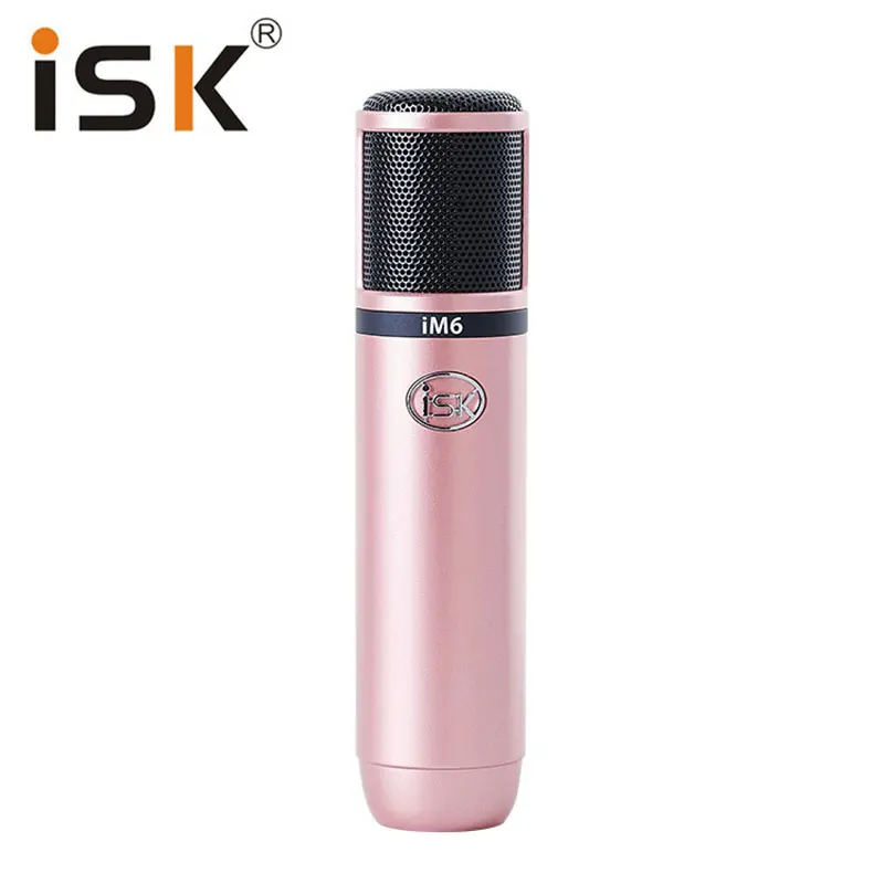 

ISK IM6 mini mobile karaoke microphone condenser studio portable 3.5mm plug volume control Handheld retro for phone VS SGC-598