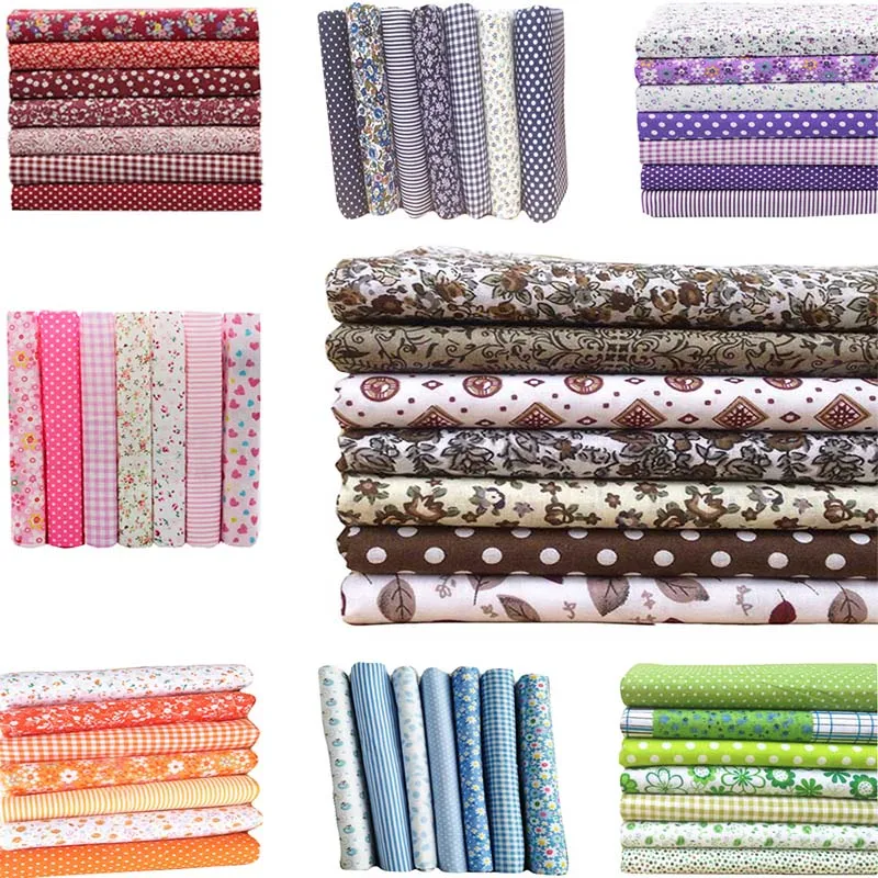 

New 56pcs Multicolor 100% Cotton Cloth Printing Fabric Diy Sewing Quilting Craft Baby Bedding Doll Patchwork 25x25cm