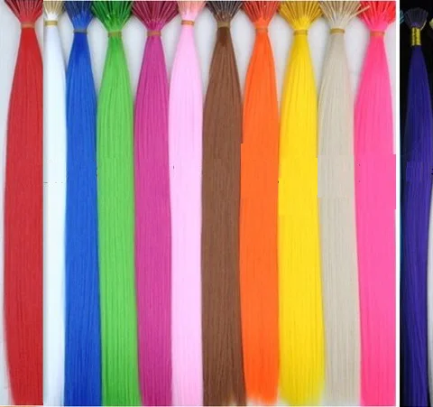 

60pcs new arrival hair jewelry synthetic hair accessories extension 12 colors available hairwear with free beads and hook