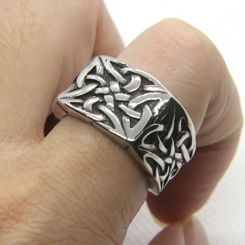 

Drop Ship Size 7~13 Top Quality Thor Hammer Ring 316L Stainless Steel Jewelry Fashion Silver Biker Ring