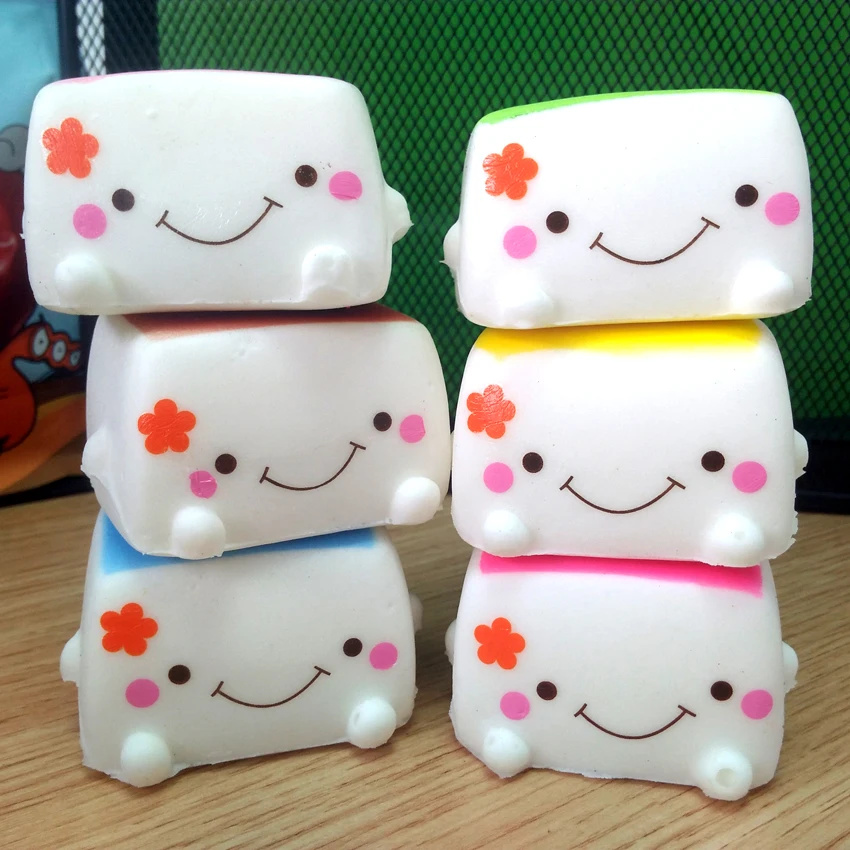 15pcs Japan Tofu Soft Squishy Slow Rising Bean Curd