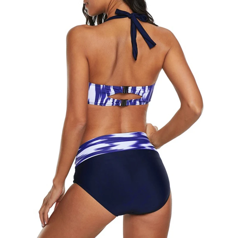 Sexy Бикини c хомутом комплект танкини спинки Большой Размеры S-5XL купальник Femme пуш-ап пляжный одежда Biquini женские купальный костюм