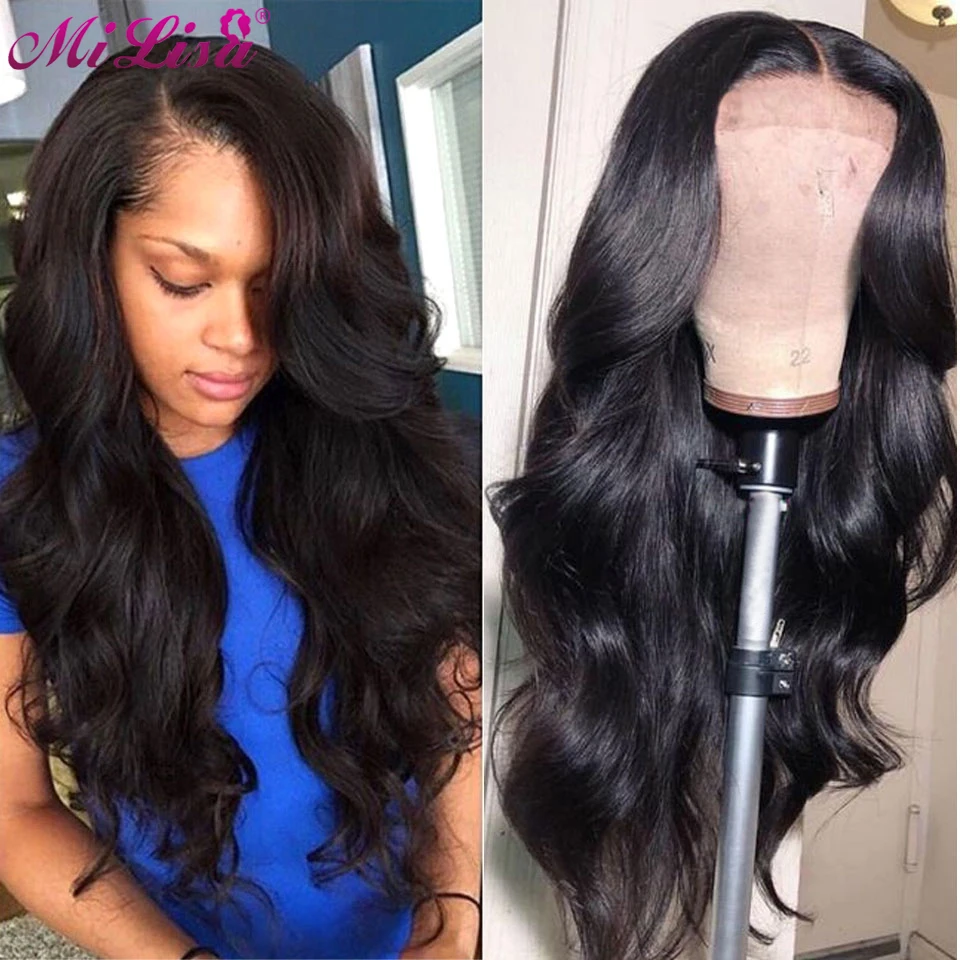 Brazilian Body Wave Wig Pre Plucked with Baby Hair Mi Lisa Lace Front