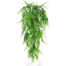 Artificial Pearls Fleshy green Vine Ivy branches wall Hanging Plastic Rattan plant fall home wedding decoration flowers UEJ