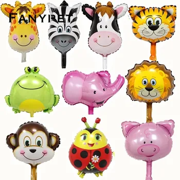 

6pcs Mini Animal Foil Balloons Birthday Party Decorations Kids Ocean Fish Balls Inflatable Toys Baby Shower Animal Party balls