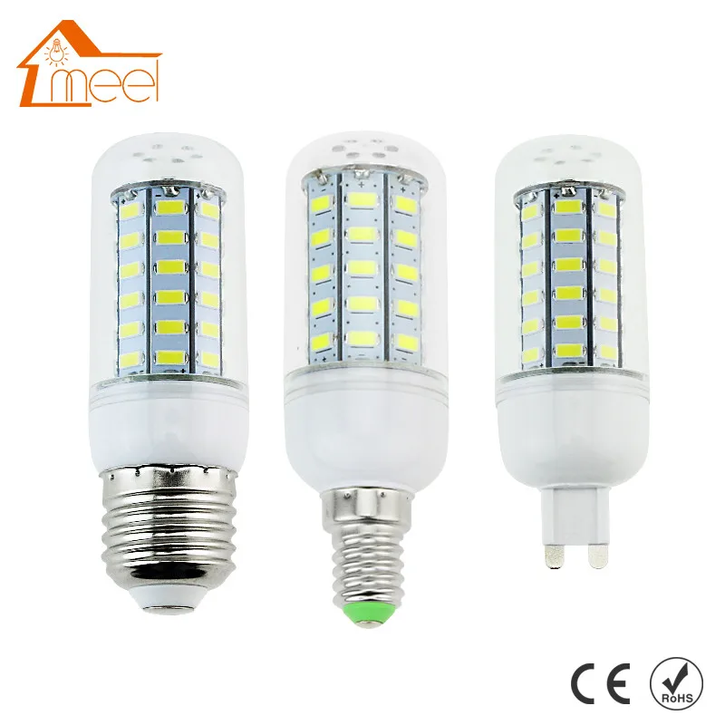 Светодиодный лампы E27 E14 G9 5730 AC 220 240 V 24 36 48 56 69 72 СВЕТОДИОДНЫЕ Огни Кукуруза лампа