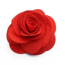 Цветок брошь булавка корсаж заколка для волос красный цветочный ткань Свадебные винтажные