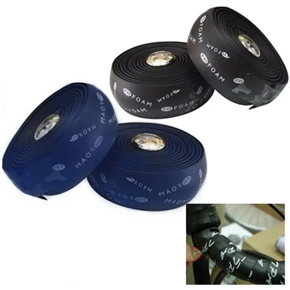 

New High Quality Non-slip Carbon Bicycle Cork Handlebar Pattern +2 Bar Plug Cycliing Lover Bicycle Accessory Bike Strap