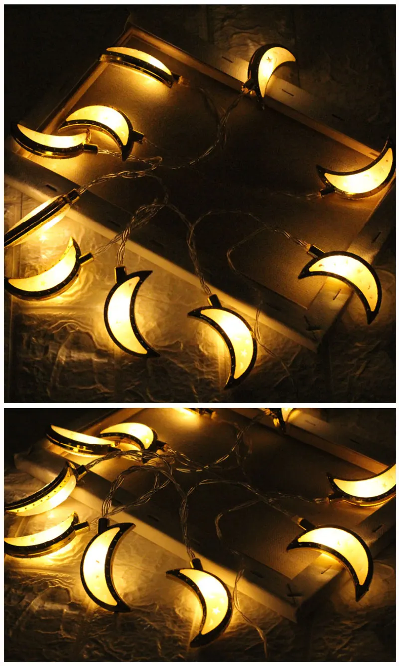 Рамадан декоративный фонарь для дома спальни RGB Красочная Луна гирлянда сказочные огни гостиная праздничный инструмент декоративные