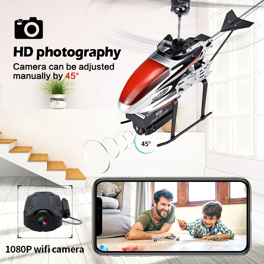 

KY808 3.5 CH Remote Controlled Helicopters with One-key take off/1080P WIFI Camera/Altitude Hold Long Time Done Toys for Kids