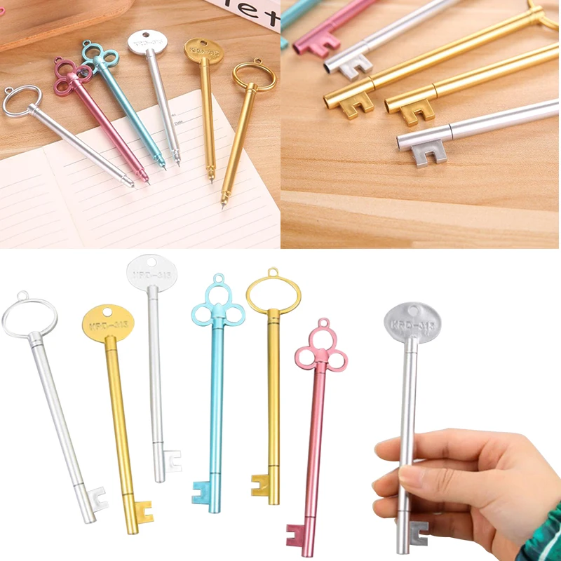 

6Pcs/Set Creative Key Shaped Ballpoint Pen Office Writing Gift Stationery
