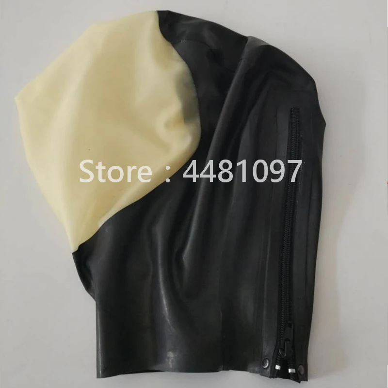 

latex Hoods rubber mask for ault back zip(with a little hole)