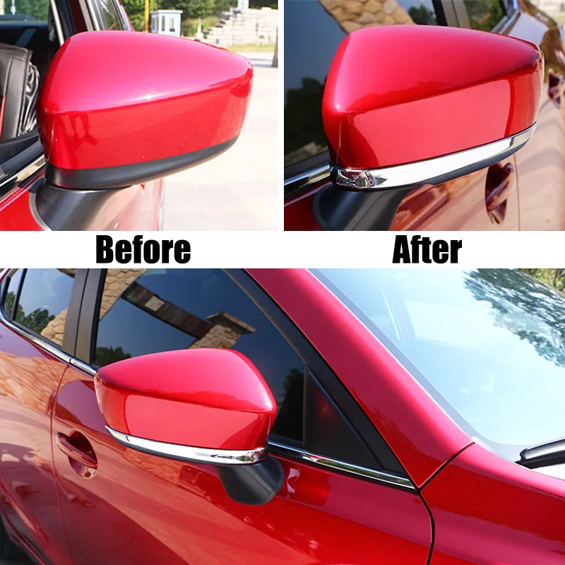 Chrome Side Mirror Cover trim for 2014-2016 Mazda 3 AXELA Molding Sedan 5 Door