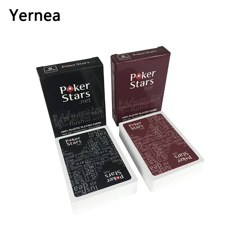 

Yernea 4 Sets/Lot Baccarat Texas Holdem Plastic Playing Card Game Poker Cards Waterproof And Dull Polish Poker Star Board Games