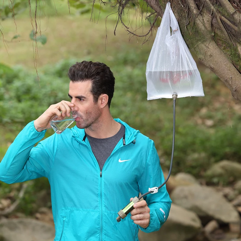 

Water Filter System With 2000 Liters Filtration Capacity For Outdoor Sport Camping Emergency Survival Tool Water Purifier