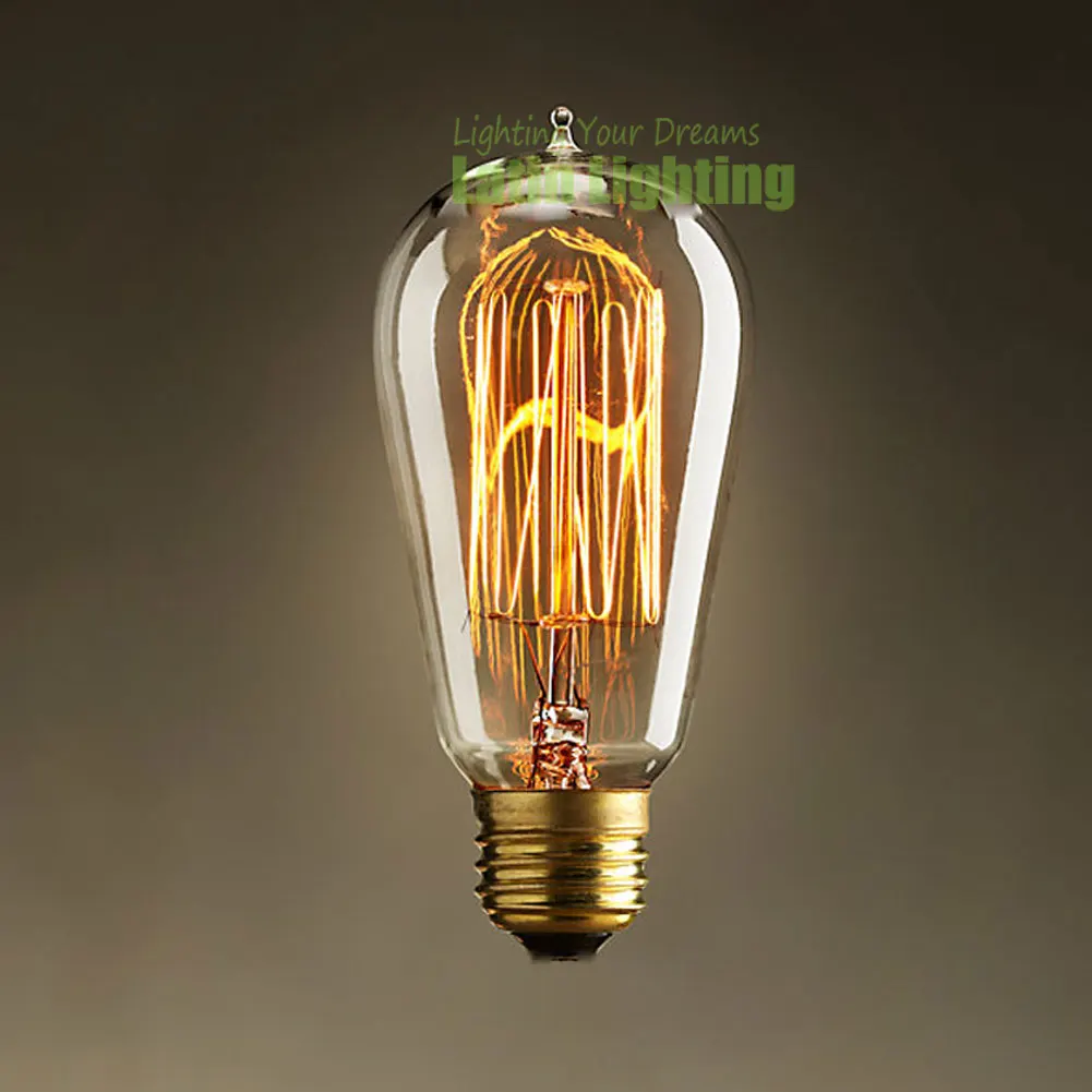 Hot 40W 220V E27 Filament Edison Bulbs Incandescent Lamp Decor Light