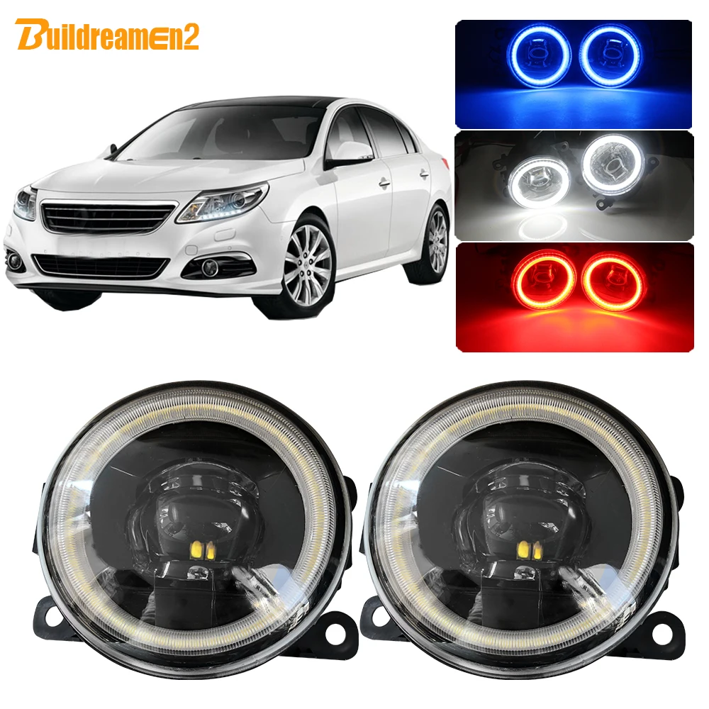 

Buildreamen2 For Renault Latitude Saloon L70 Car H11 LED Fog Light Angel Eye Daytime Running Light 12V 2011 2012 2013 2014 2015