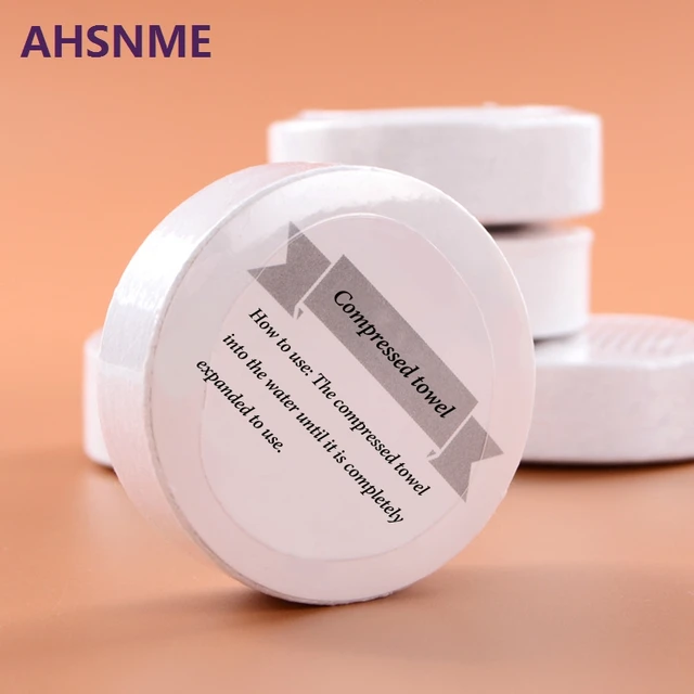 AHSNME 1pcs large Compressed towel (30 * 65cm / 14 * 26inch) independent travel disposable towel 100% cotton towel