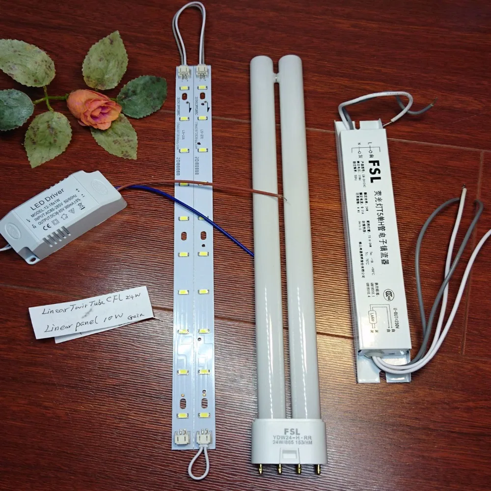 20 LEDs Retrofit Panel (with LED driver) Replace 24W 2g11 (4 pin) Compact Fluorescent Linear Twin Light Tube Bulb + Ballast-in LED Bar Lights from Lights ...
