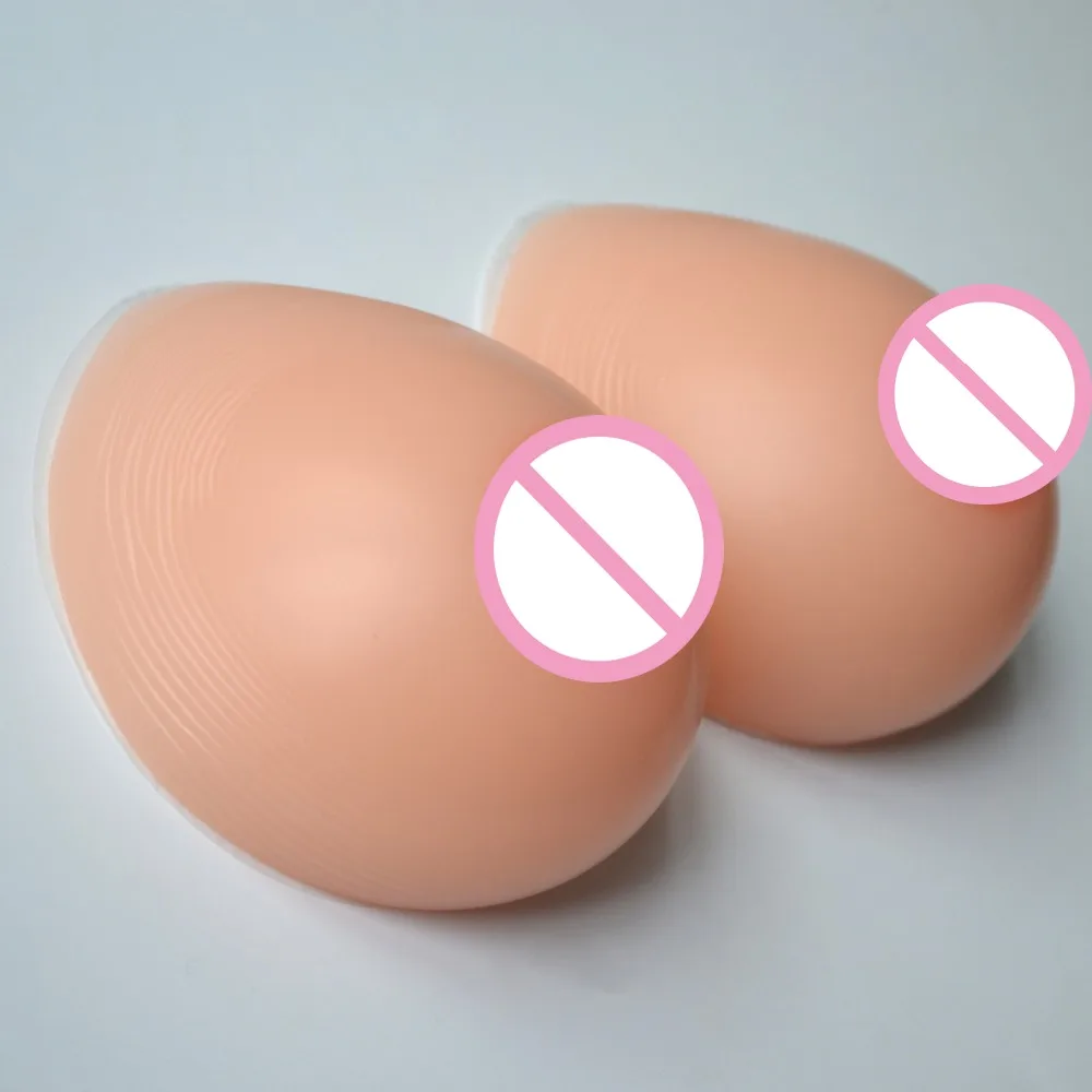 

False Breast 1800g/Pair Artificial Soft Breasts Form Water Shape Silicone Fake Boobs Enhancer For Crossdressers With Gift Bag