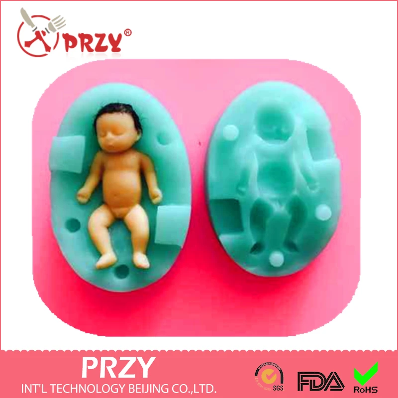 

PRZY F1873 DIY 3d Baby Silicone Mold Fondant Silicon Mold Cake Decoration Mold Sleeping Baby Mold