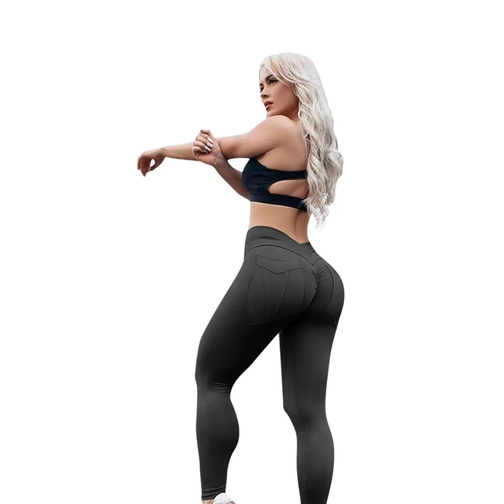 JAYCOSIN 2019 леггинсы женские с высокой талией сексуальные обтягивающие лосины на эластичные для фитнеса спортивные Леггинсы пуш-ап для бега