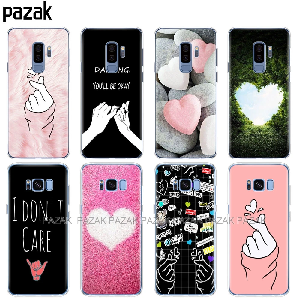 Силиконовый чехол для Samsung Galaxy S9 S8 S7 S6 edge S5 S4 S3 PLUS телефона love on the finger heart|Бамперы| |